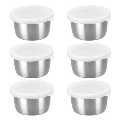 Set 6 Recipientes Acero Inoxidable Con Tapa Plástica | Envío gratis