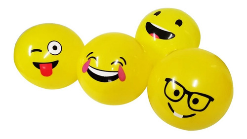 15 Pelotas Infantiles Emoji Regalo Cumpleaños Juguete Niños