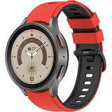 Malla Deportiva Para Samsung Galaxy Watch 6/5pro/4 Rojo&n