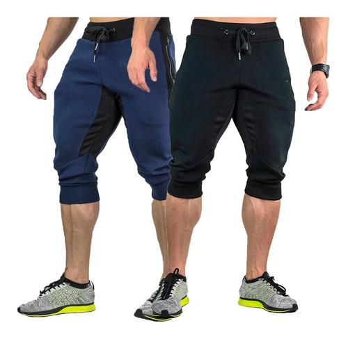 Kit 2 Bermudas Corsário2 Masculino Fitness Escaping