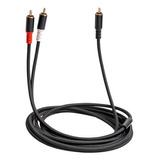 2 Cables Adaptadores Rca Y, Cable En Y Para Subwoofer, 1 Rca