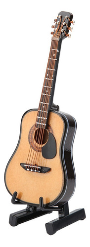 Modelo De Guitarra De Madera En Miniatura, Mini Adornos Arte