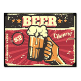 #888 - Cuadro Vintage - Beer Bar Cerveza Poster No Chapa