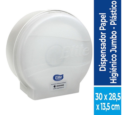 Dispensador Papel Higiénico Alto Metraje Plástico Elite