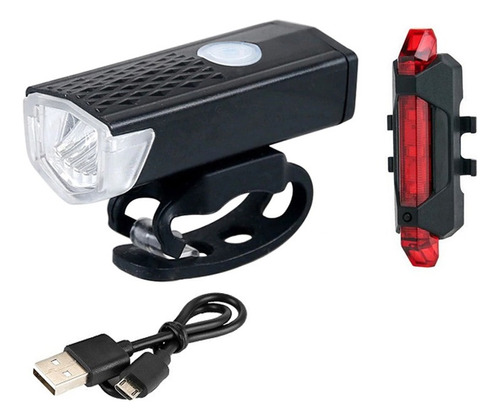 2 Luces Led Recargables Bicicleta, Luz Delantera Y Trasera