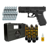 Pistola Airgun 6mm G11 Co2 Glock Rossi + Case + Kit Recarga
