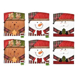 Para Funda De Silla Decorativa De Navidad, 6 Piezas