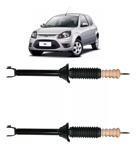 Kit X2 Amortiguadores De Suspension Ford Ka Traseros 