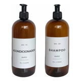 Set X2 Dispenser Shampoo Acondicionador Ambar Plastico 500 