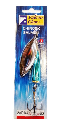 Señuelo Pesca Spinner Falcon Claw Chinook Salmon Azul Plata