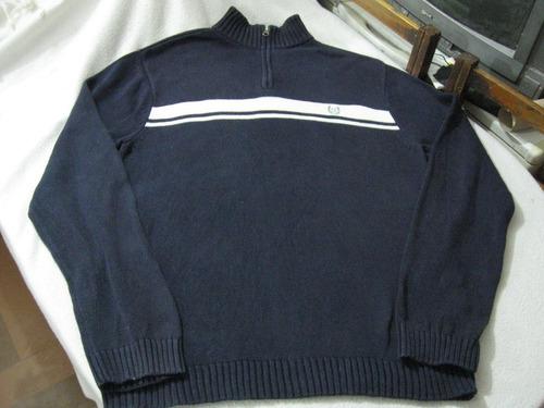 Sweater,  Cuello Medio Cierre Chaps De Ralph Lauren Talla L 