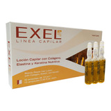 Ampollas Capilar Exel Keratina Colageno Y Elastina Caja X 10