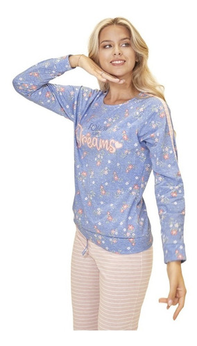 Pijama Mujer Invierno Algodón Dama So Dreamer So Pink 11618