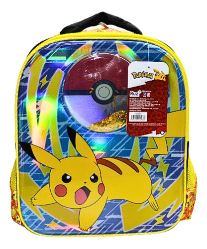 Mochila Escolar Kinder Para Niño Pokemon 163469