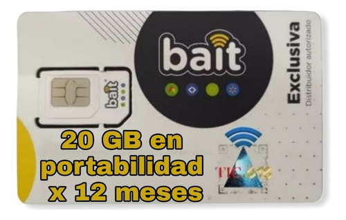 Portabilidad A Bait 20 Gb Por 30 Días Por $100 Mensual