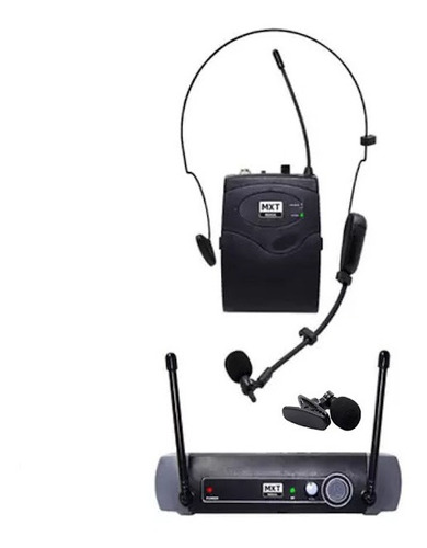 Microfone Sem Fio Headset Lapela Profissional Mxt Uhf-10bp