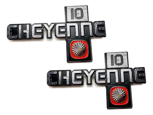 Par De Emblemas Laterales Cheyenne 10 1981-1987