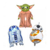 Bouquet De 3 Globos Baby Yoda, Arturito Y Bb8 De Star Wars