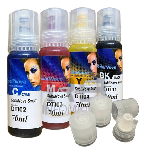 4 X 70ml Tinta Sublimatica Inktec Dti L3150 L4150 L4160