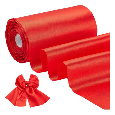 Cinta De Satén De Poliéster Para Decorar Regalos, Roja