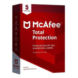 Antivirus Mcafee Total Protection 5dispositivos/mtp00lnr5raa