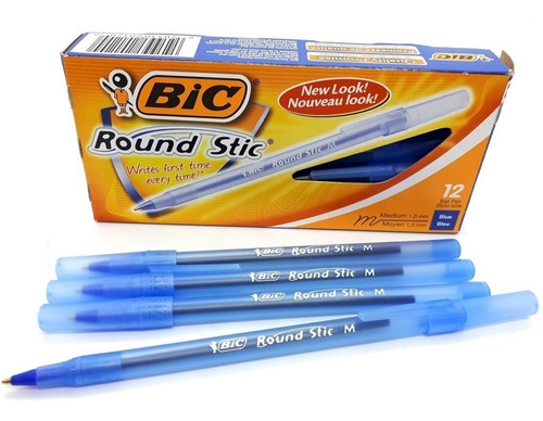 Boligrafo Bic Rondo Round Stic  X 24 Unidades Azul O Negro