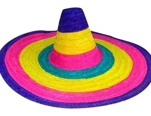 Sombrero Gorro Mexicano Multicolor Juanalalo Cotillon