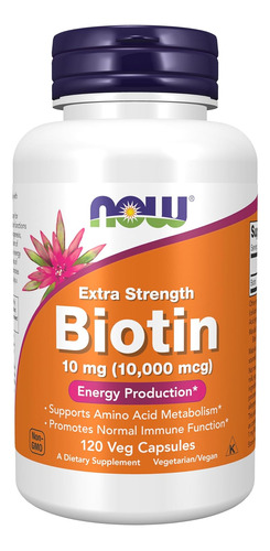 Biotina 10000 Mcg Extra Fuerza Cabello, Piel Y Uñas 120 Cap