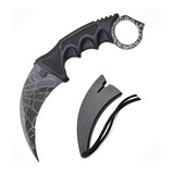 Kerambit Táctico Spider Negro Sin Filo