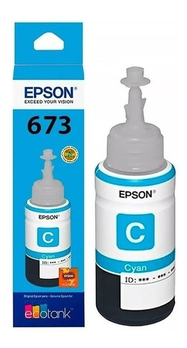 Tinta Original Epson T673 Cian 673 L805 L810 L850 L1800