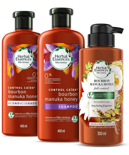 Crema Peinar Acondicionador Shampoo Herbal Essences Bourbon