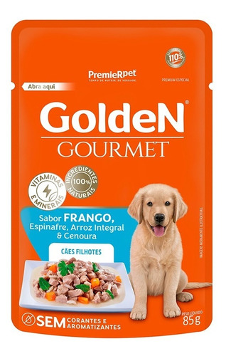 Golden Gourmet Cães Filhotes - Frango 85g