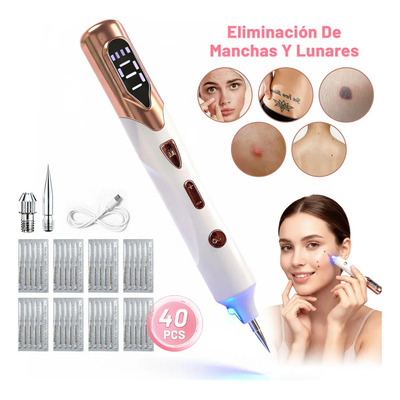 Vanance® Pluma Quita Verrugas Cauterizador Removedora Manchas Verruga Control De 9 Velocidades 40x Agujas Finas 1x Gruesa Agujas Portátiles Recargables Para Quitar Manchas Con Foco | MercadoLibre