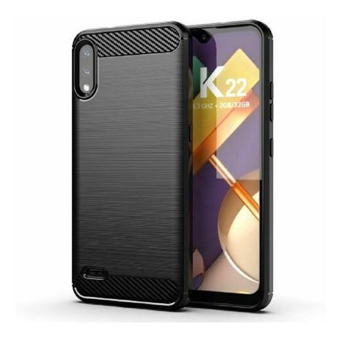 Funda Tpu Fibra De Carbono Compatible Con LG K22 / K22 Plus