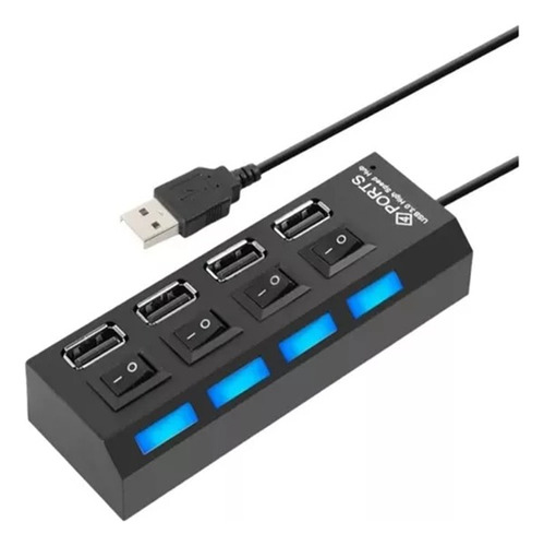 Multiplicador 4 Puertos Hub Usb Notebook Pc Mouse Teclado