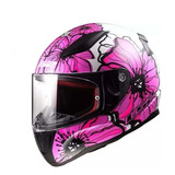 Casco Mujer Integral Rapid Graphic Ff353 Rosa Moteros