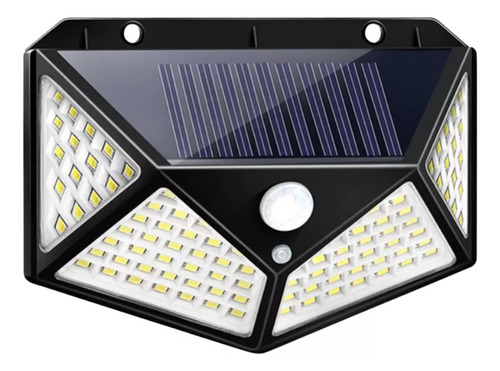 Reflector Led Exterior Solar De Pared Aplique Recargable Epp