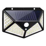 Reflector Led Exterior Solar De Pared Aplique Recargable Epp