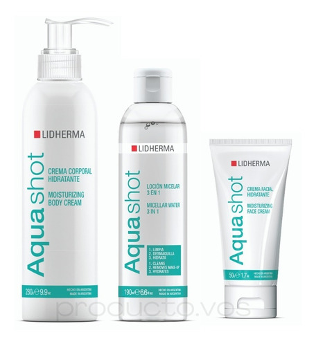 Lidherma Kit Facial / Corporal Hidratante Aquashot