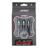 Cable De Audio Adaptador Rca En Y T-spec V12ry1 1 Hembra 2 Machos 1f-2m Cobre Libre De Oxígeno 2 Canales