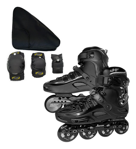 Patines Freeskate Profesional Rígido + Proteccion + Mochila