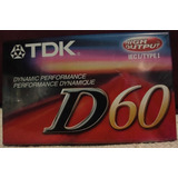 Cassette Tdk D60 60 Minutos Original
