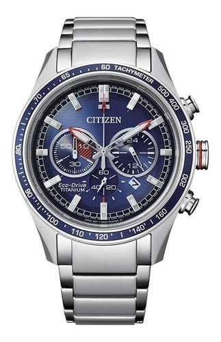 Reloj Hombre Citizen Ca4490-85l Crono Eco Agente Ofi M Color De La Malla Plateado Color Del Bisel Plata Color Del Fondo Azul