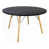 Mesa 100cm Eiffel Redonda Pés De Palito Eames Mdf 18 Mm