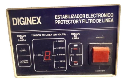 Estabilizador De Tension Diginex  Salida  220/110 - 800 Va