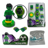 Relógio Digital Infantil Hulk + Mini Boneco Lego 