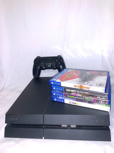 Sony Playstation Ps4 Slim 500 Gb + 1 Joystick + 4 Juegos