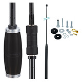 Antena Móvel Inox Bobinada Black Radio Px Viuva Negra 1,70m