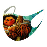 3 Máscara Lavável Infantil Do Filme Moana Neoprene