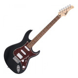 Guitarra Elétrica Stratocaster Cort G110 Open Pore Material Da Escala, Orientação Da Mão De Jatobá, Cor Da Mão Direita, Preto Acetinado